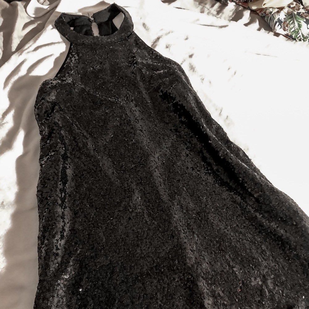Sequin black dress
